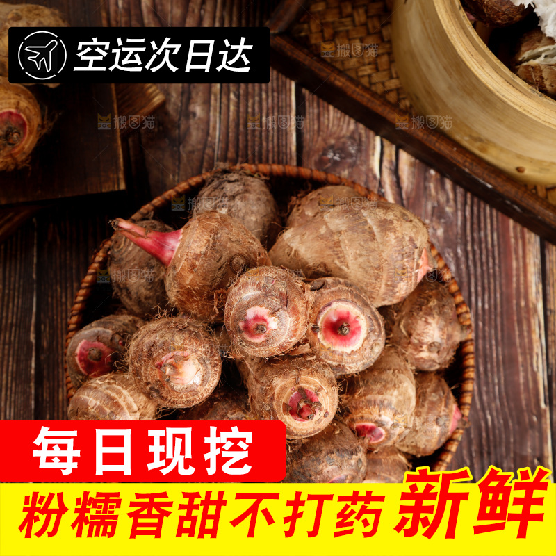 一篮红芽芋头