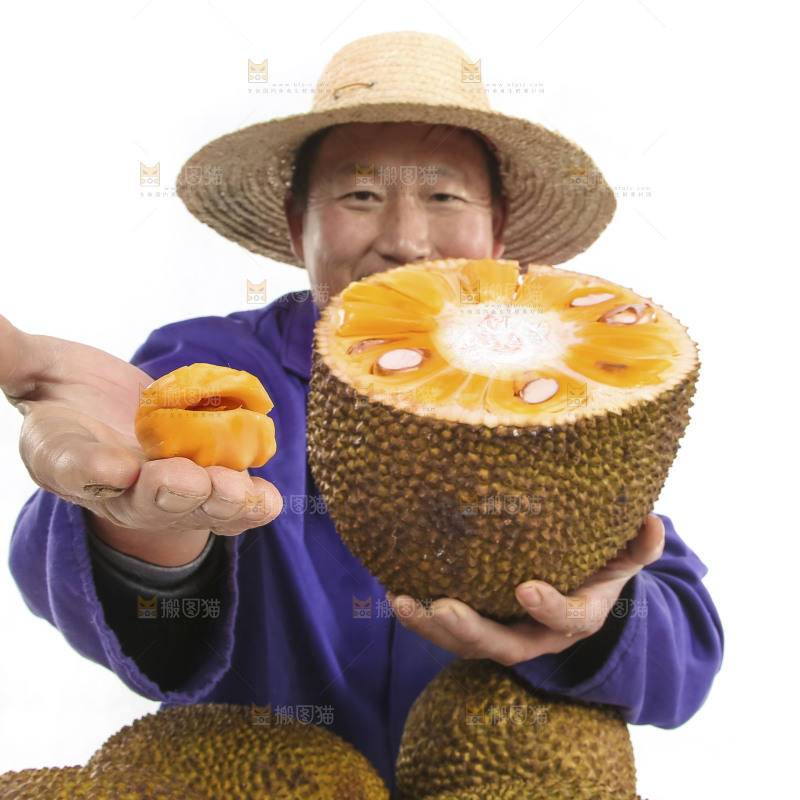 手里拿着菠萝蜜