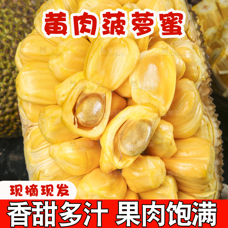 一堆黄肉菠萝蜜