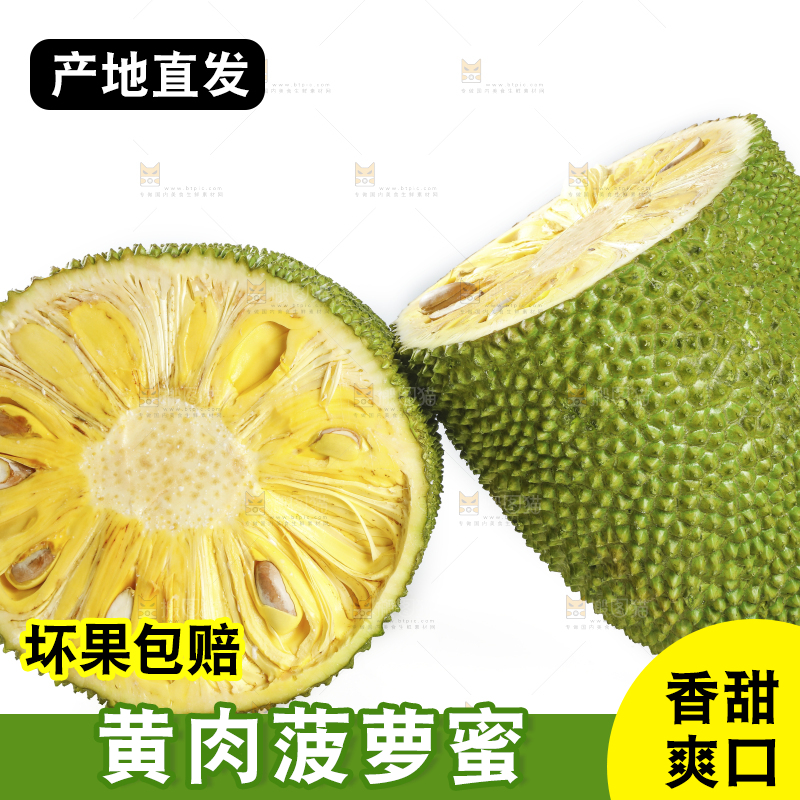 切开的黄肉菠萝蜜