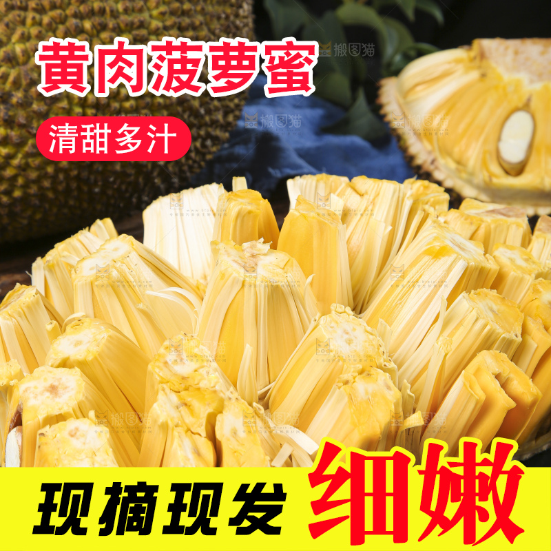 黑底上的黄心菠萝蜜