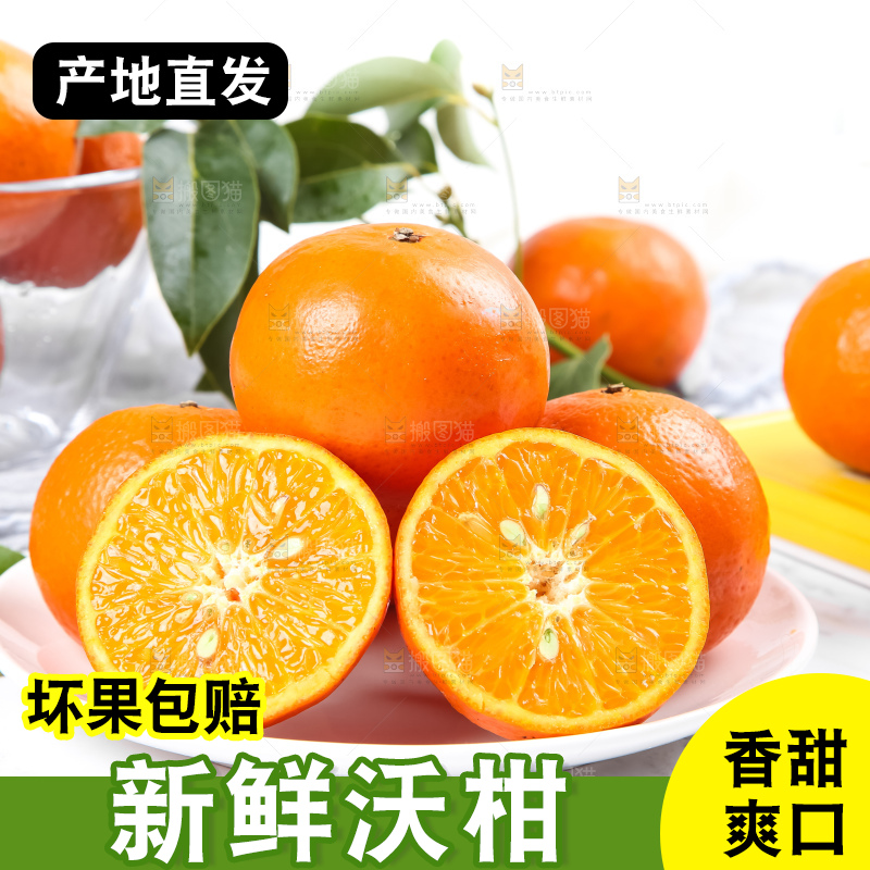 一盘新鲜沃柑