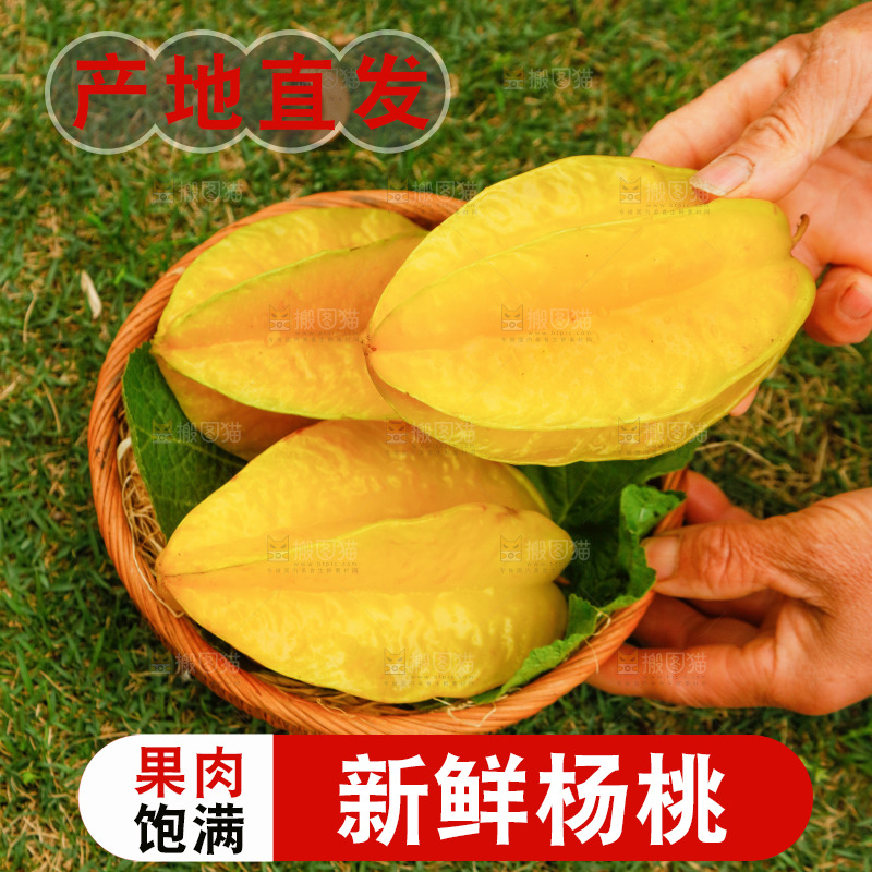 手里端着一篮福建杨桃