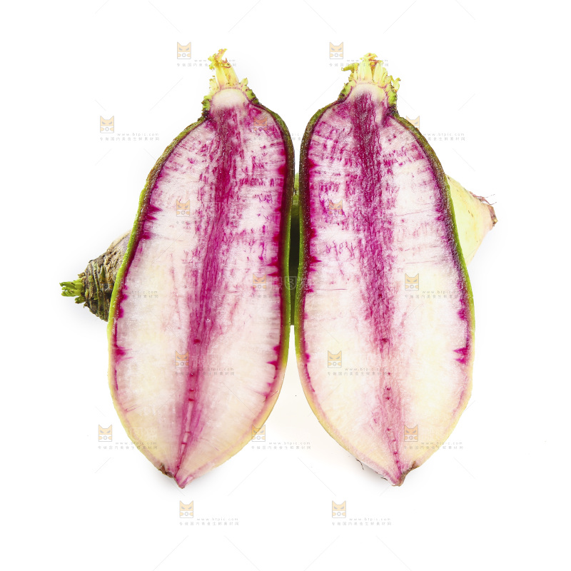 白底上的冰激凌糖心萝卜