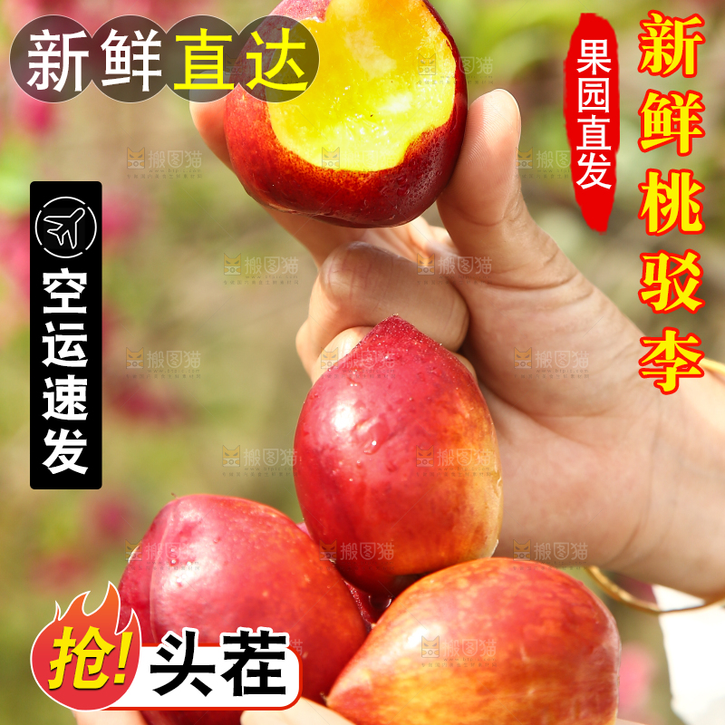 手里拿着油桃