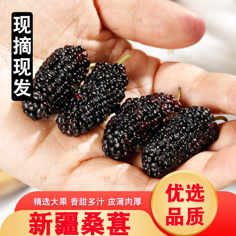 手里拿着桑枣