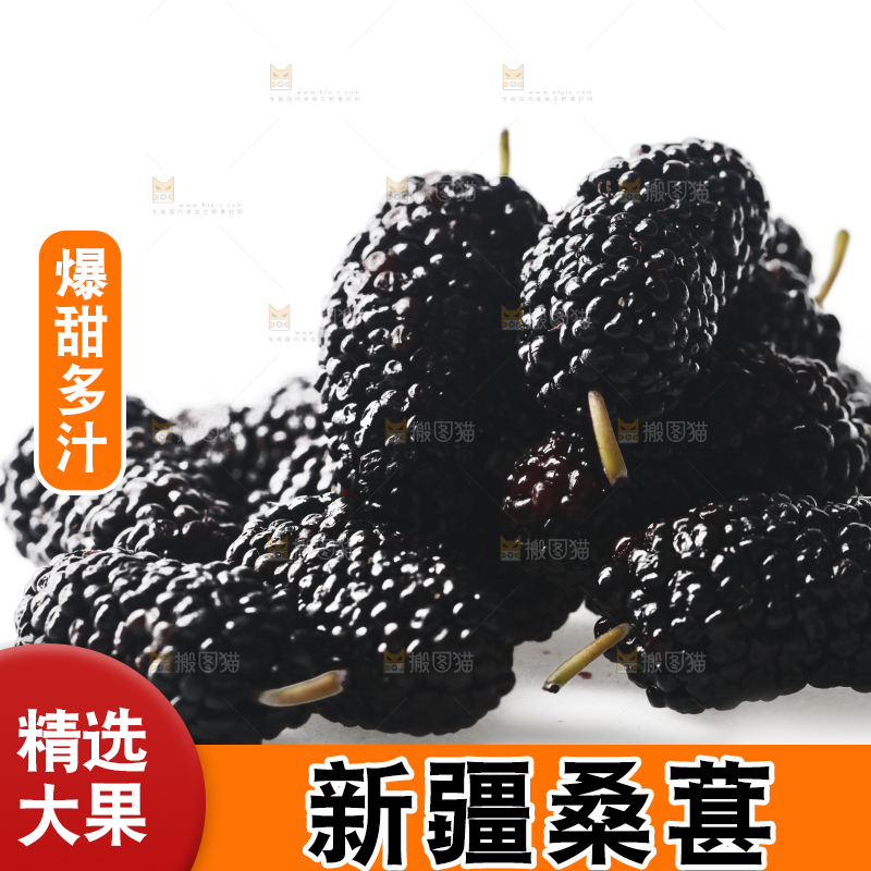 一堆新鲜桑葚