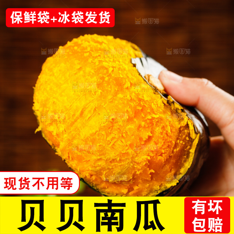 手里拿着板栗南瓜