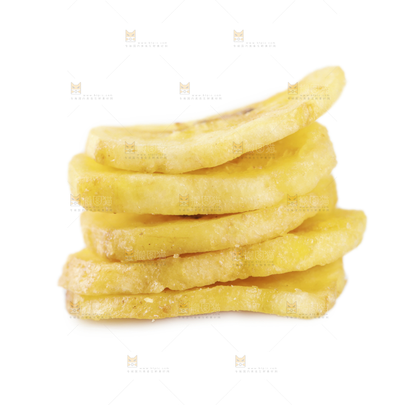 白底上放着香蕉片