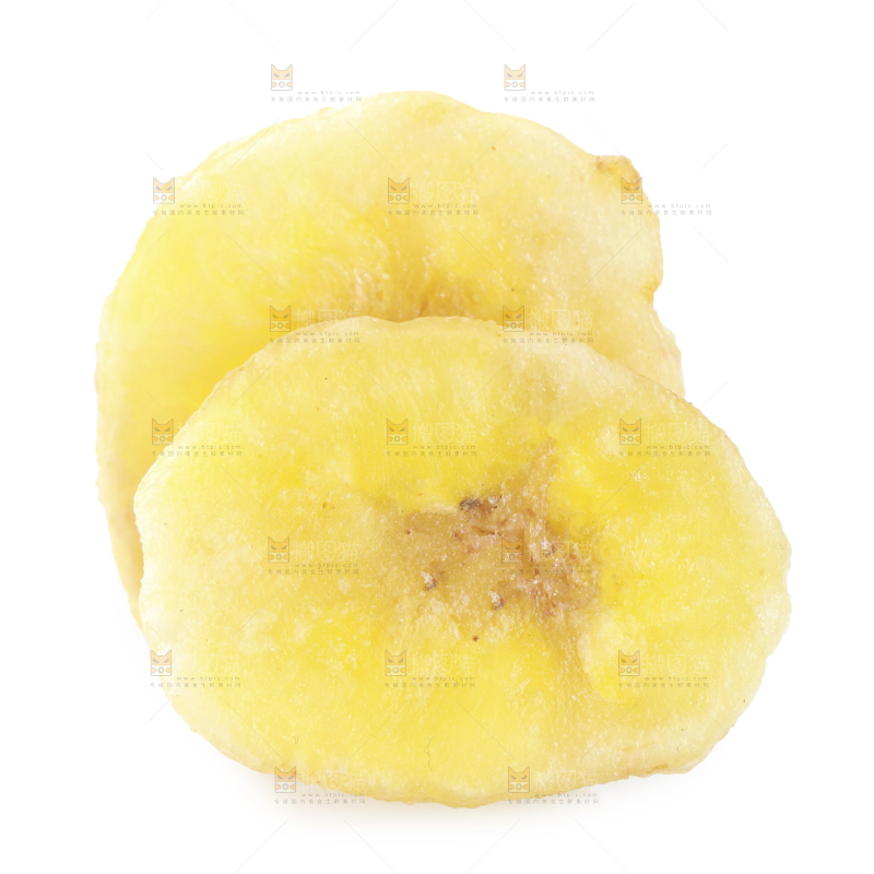 白底上放着香蕉片