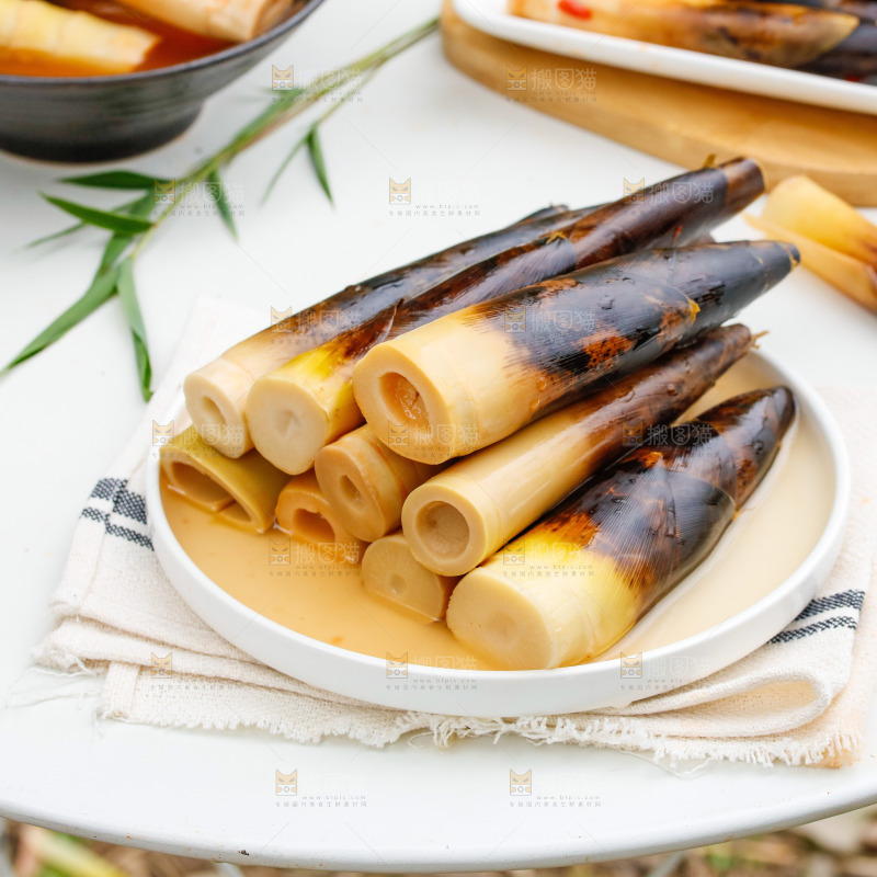 一盘老汤味手剥笋