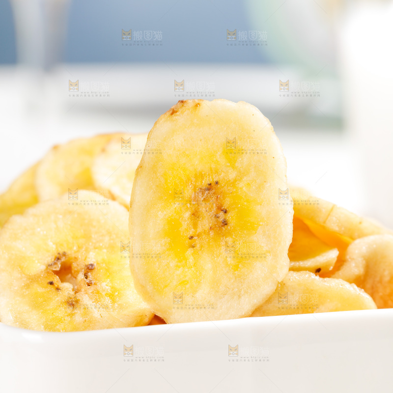 一盘香蕉脆片