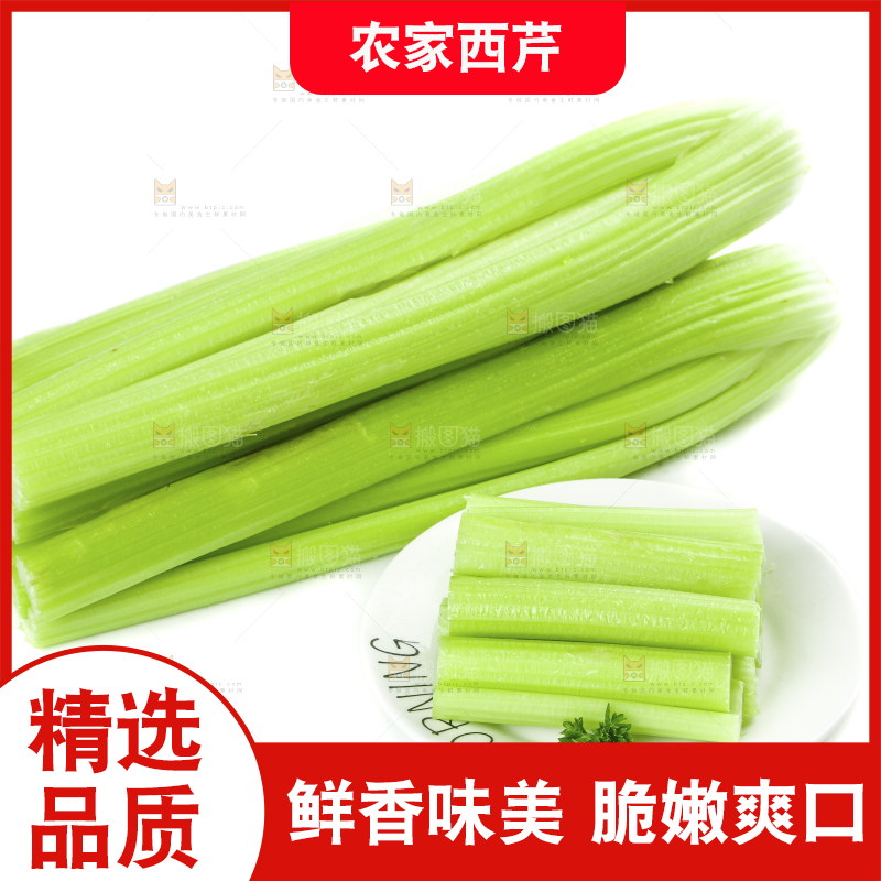 白底上放着西洋芹