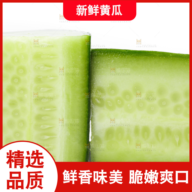 白底上摆放着小青瓜