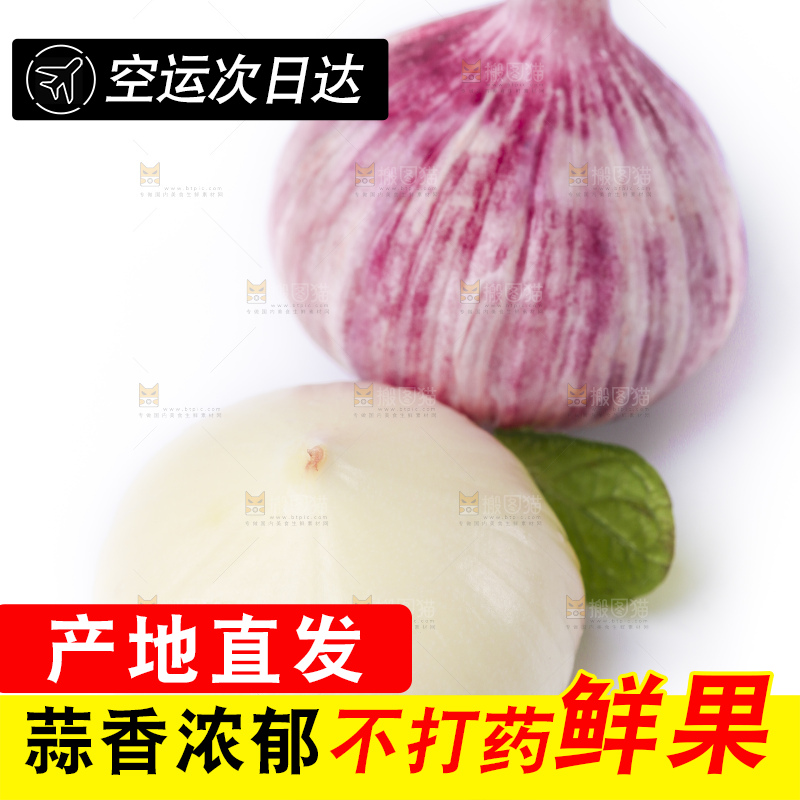 白底上放着云南独蒜