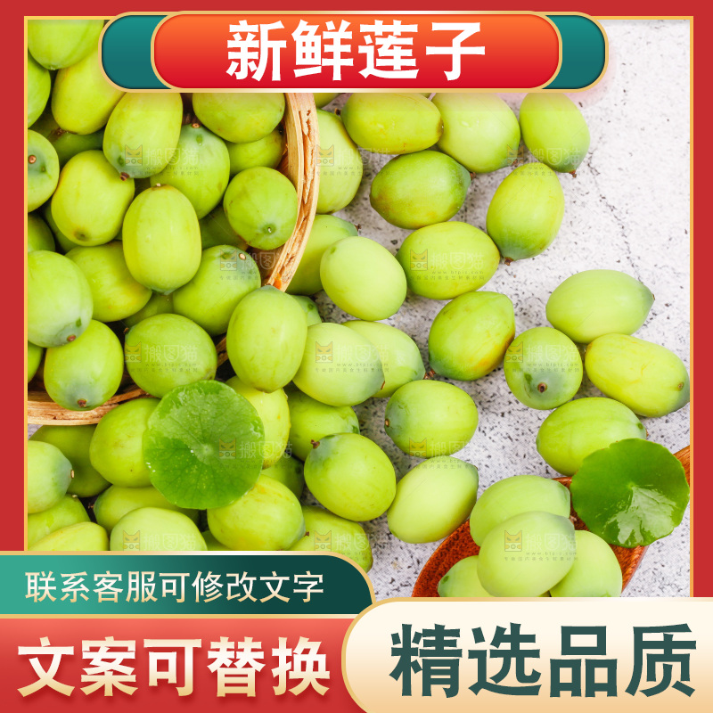 石板上的新鲜莲子
