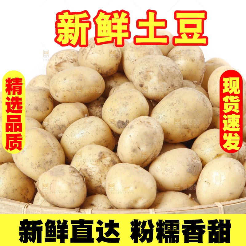 竹篮里放着小土豆