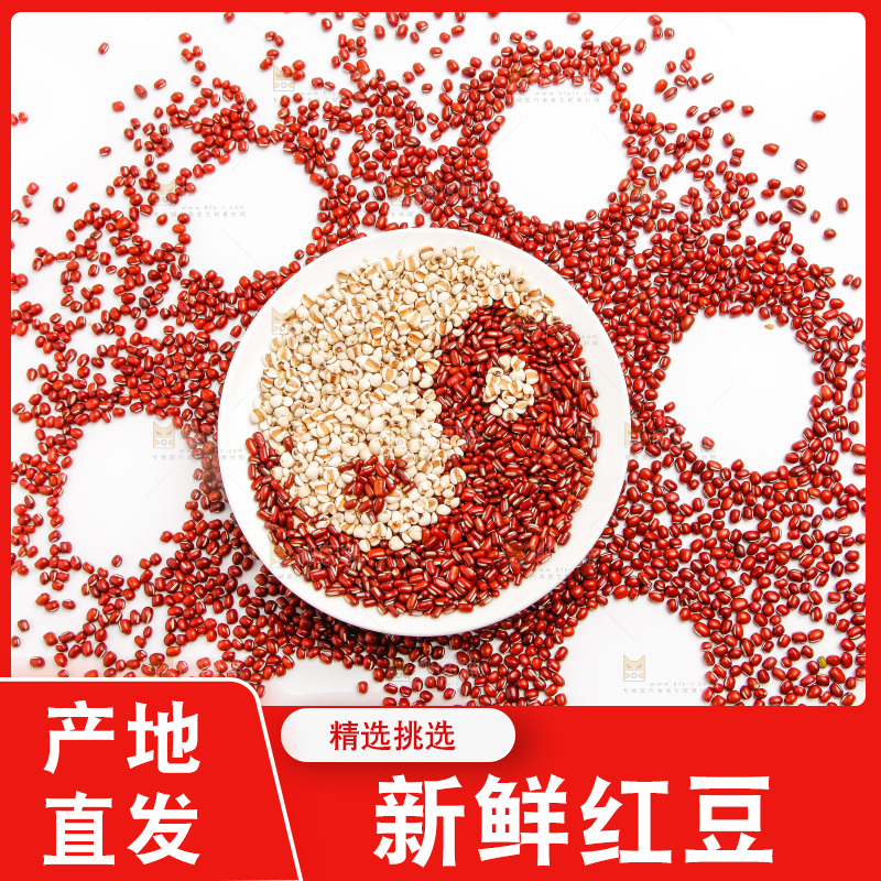 白底上的红豆薏米素材