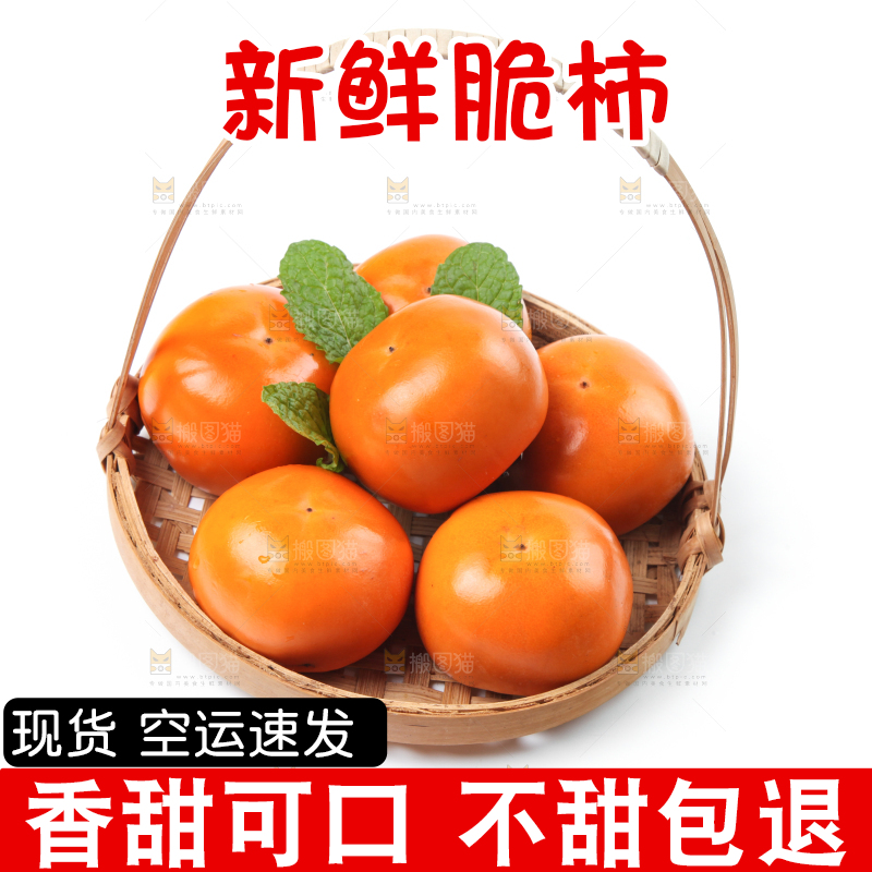 白底上的脆柿