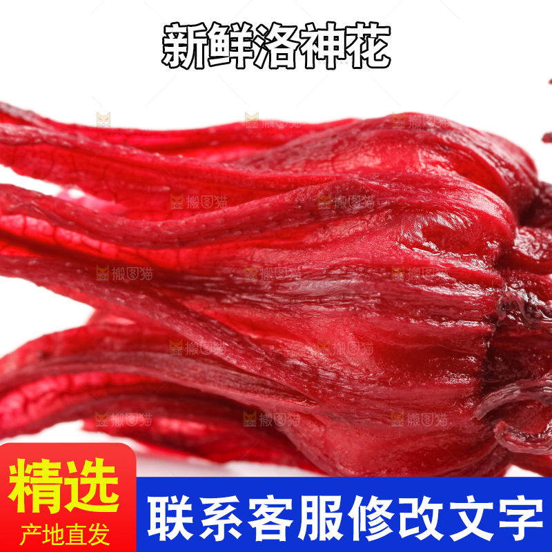 白底上放着玫瑰茄