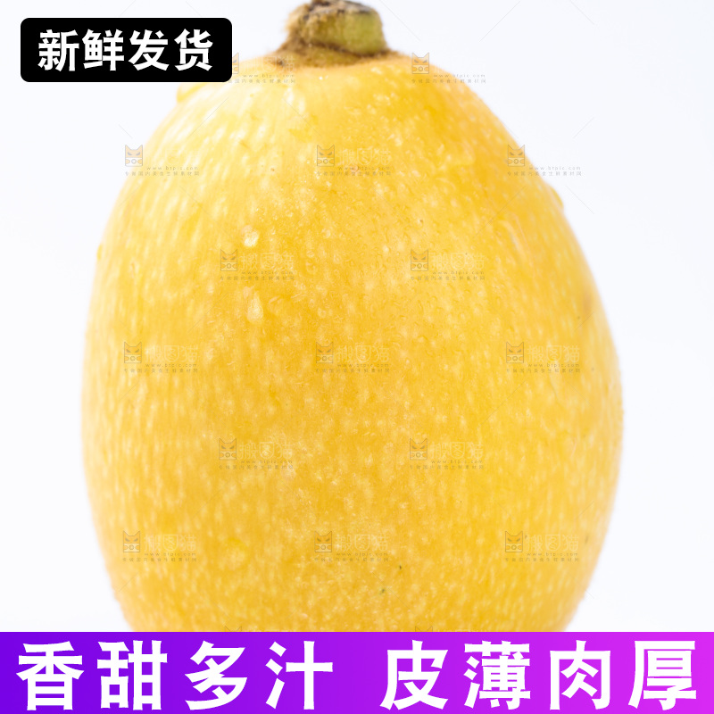 白底上放着新鲜枇杷