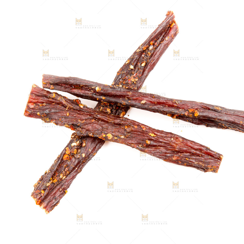 白底上的牛肉干