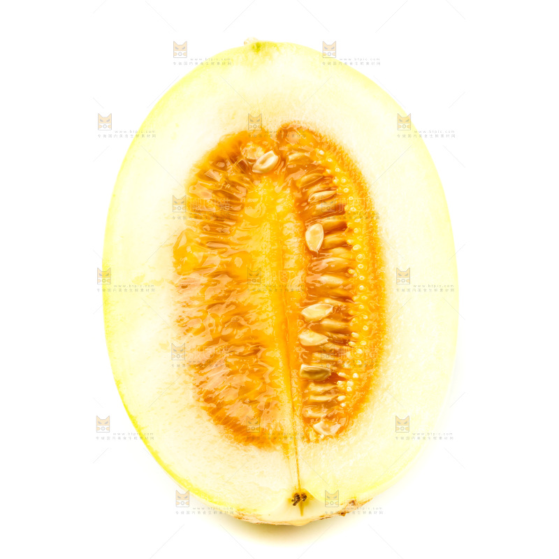 白底上的黄皮香瓜