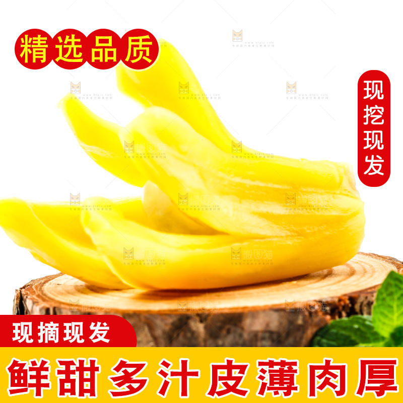 白底上的海南菠萝蜜