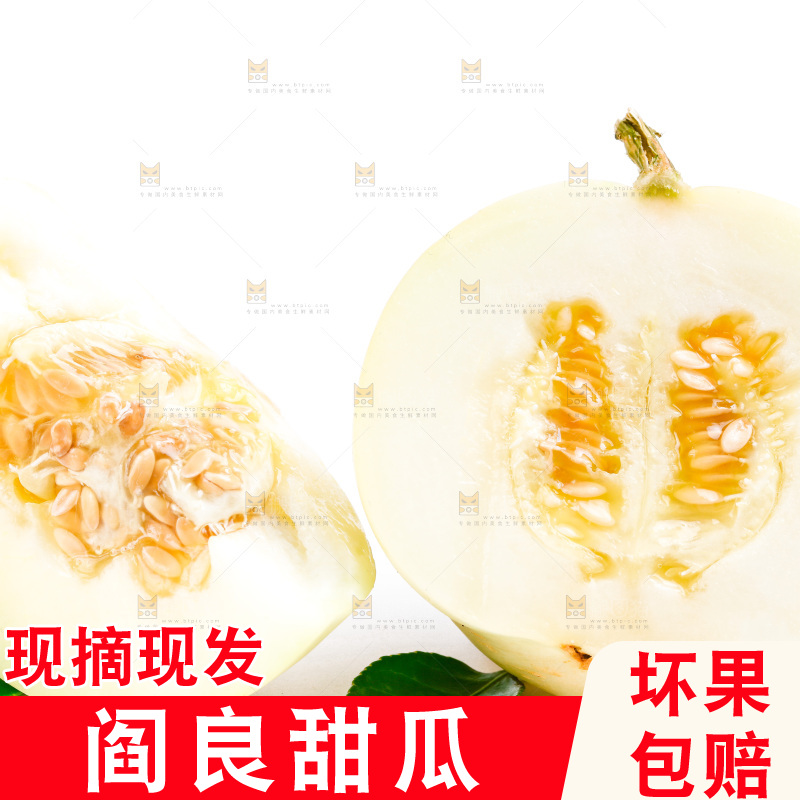 白底上的阎良甜瓜