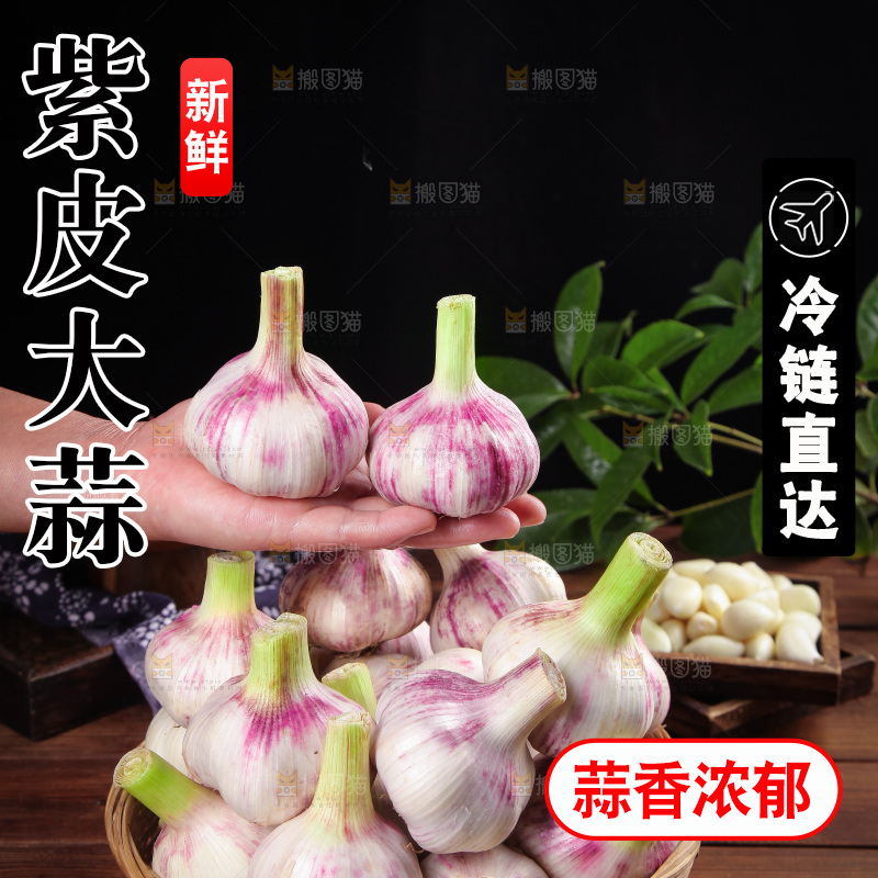 手里拿着大蒜