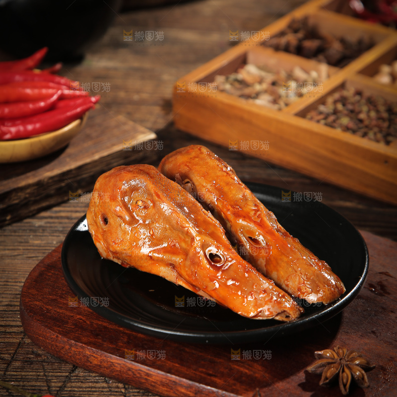 一盘香辣鸭头