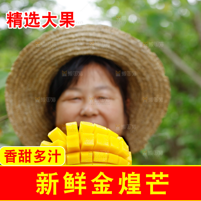 手里拿着芒果