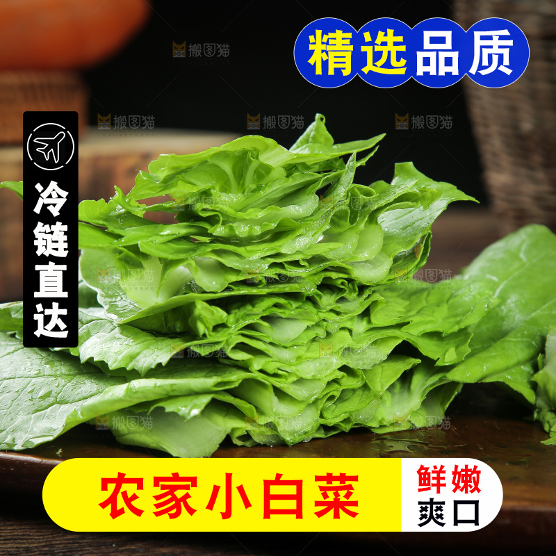 木底上的小白菜