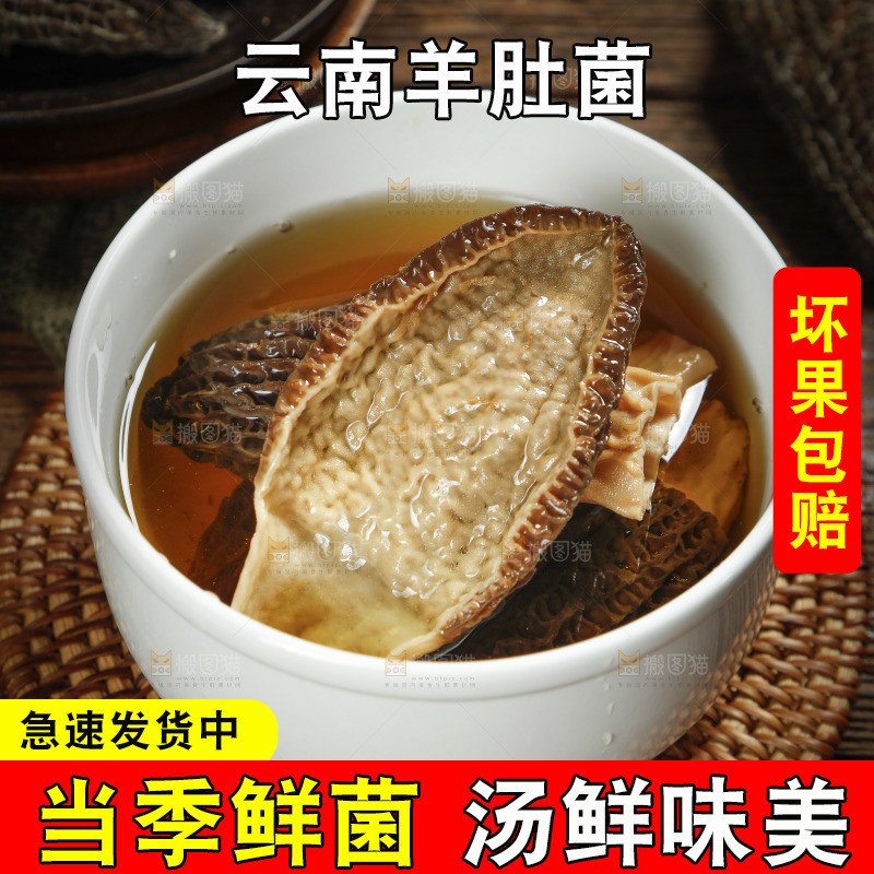 碗里泡着羊肚菌