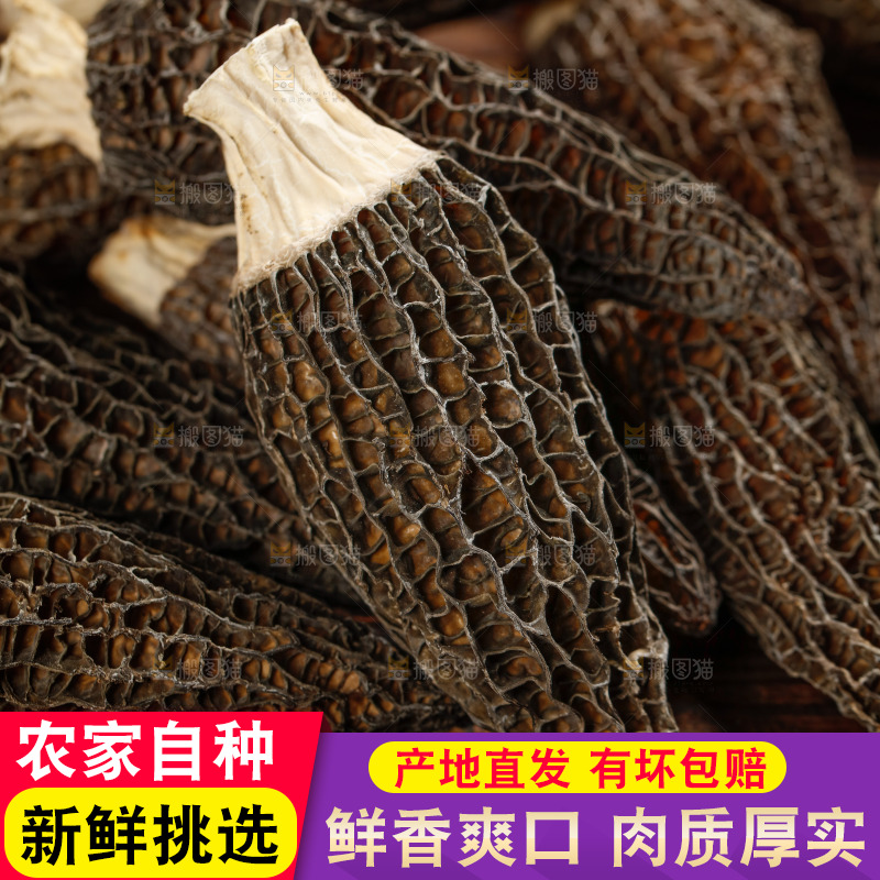 木底上放着羊肚菇
