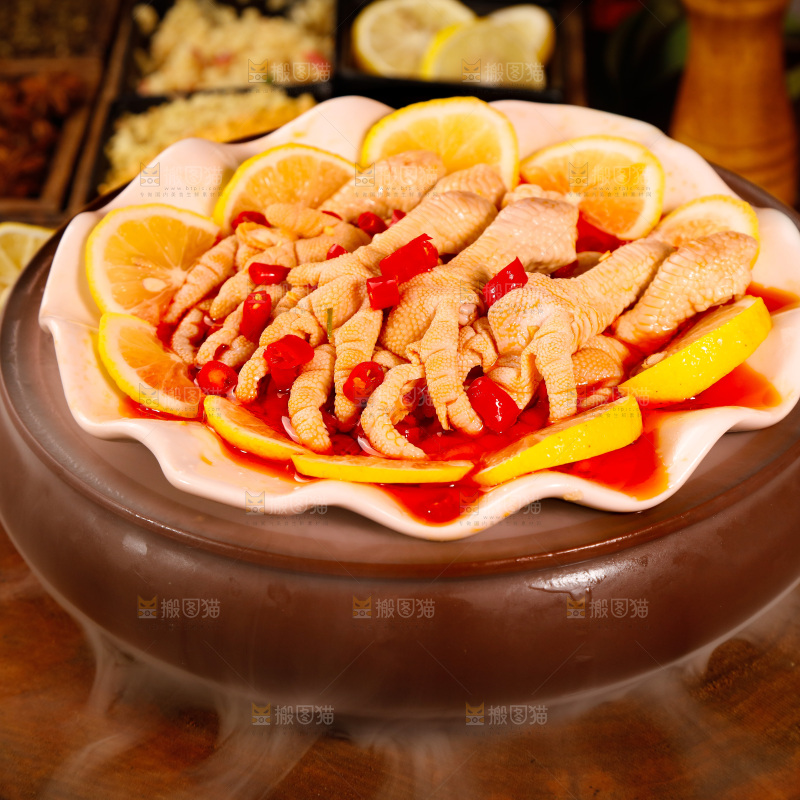 一盘柠檬无骨鸡爪