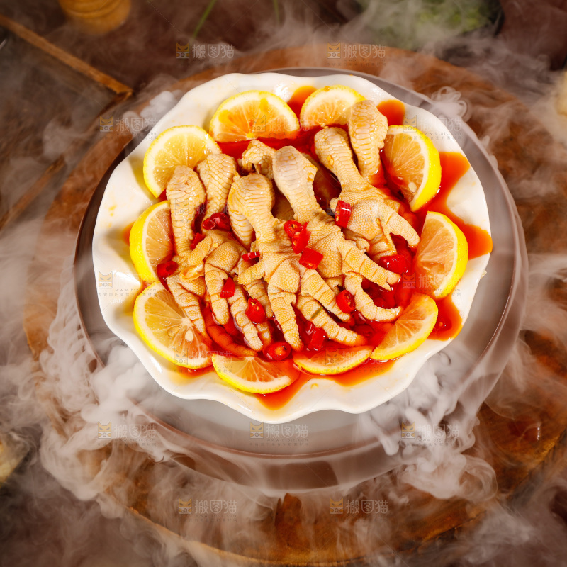 一盘柠檬无骨鸡爪