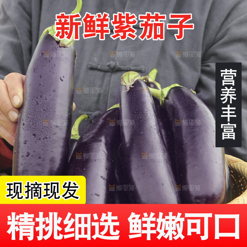 手里端着一篮茄子