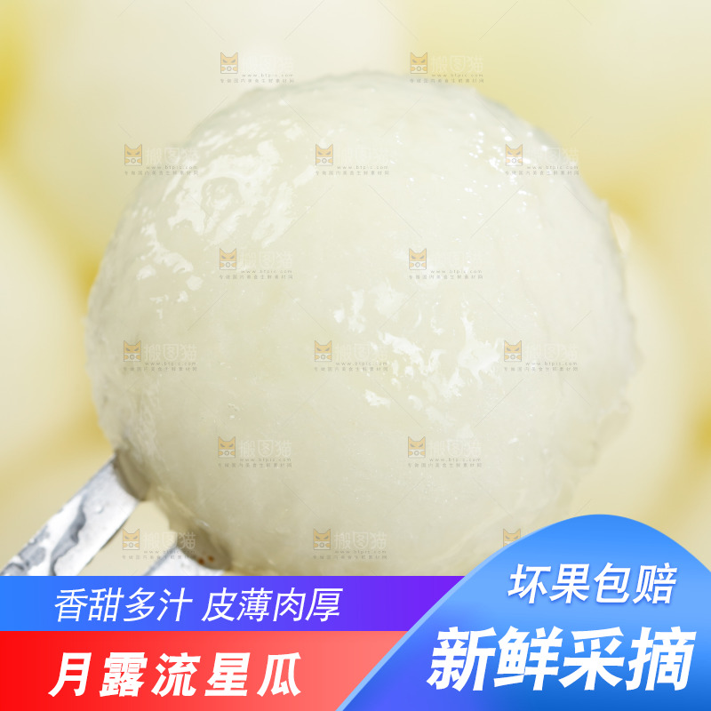 月露流星蜜瓜果肉特写