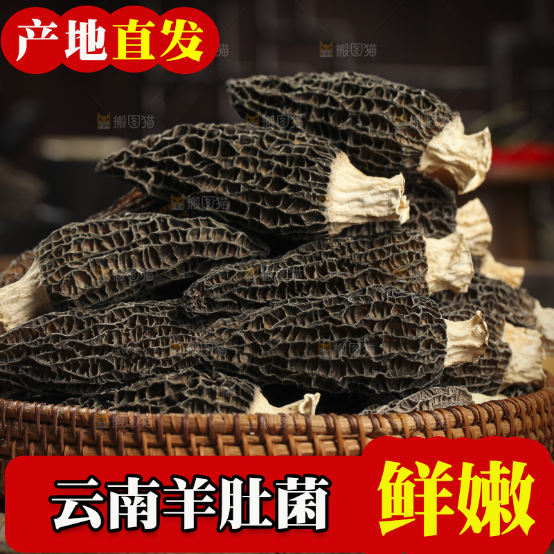 一篮干羊肚菌