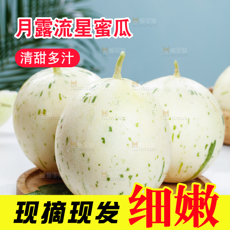 木板上的月露流星瓜