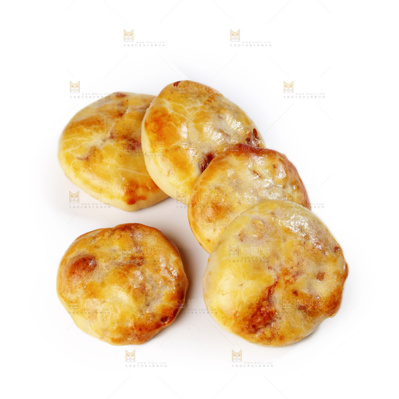 白底上放着鸡仔饼