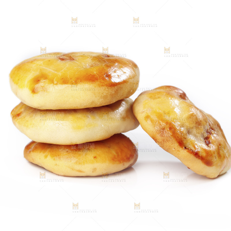 白底上放着鸡仔饼
