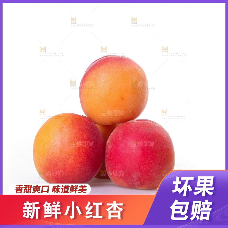 白底上一堆新鲜小红杏