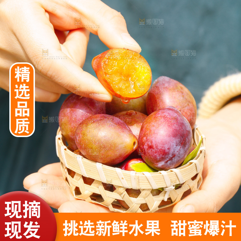 手里拿着新疆西梅