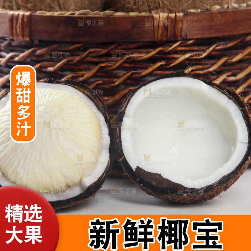 白底上放着椰宝