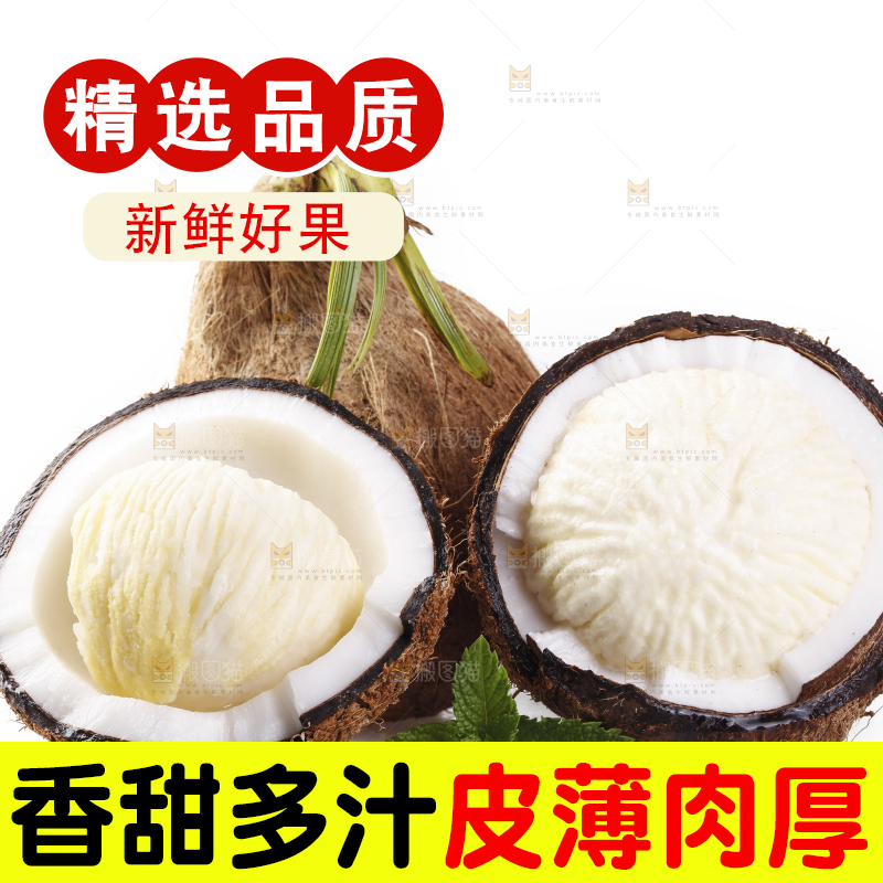 白底上放着椰宝