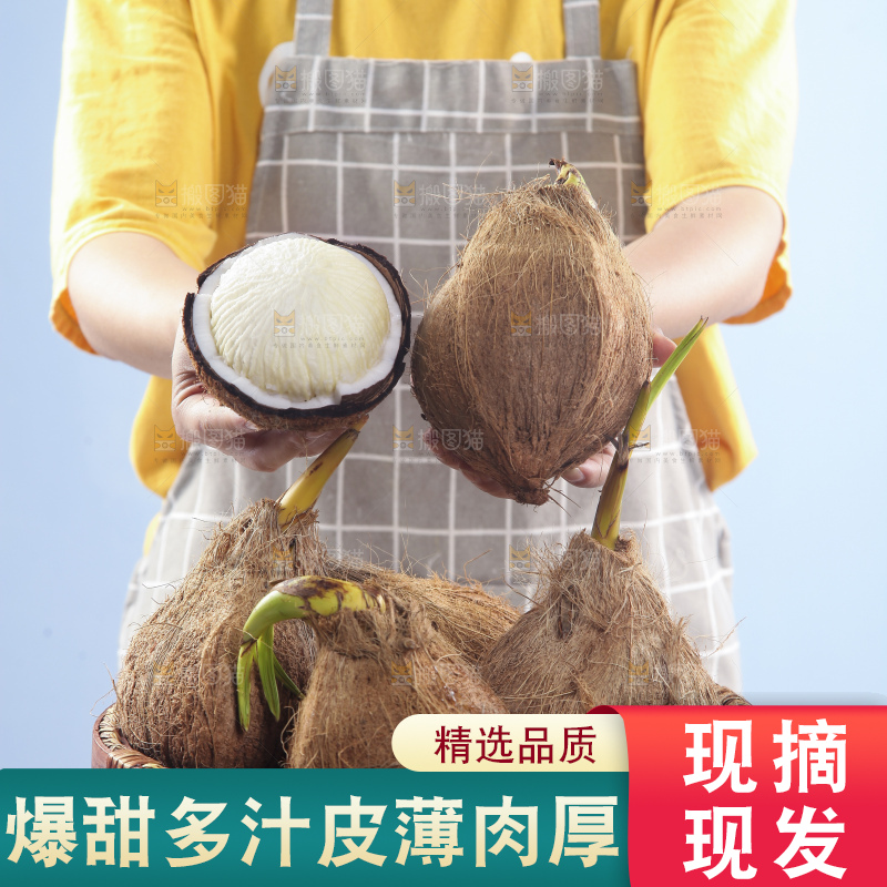 手里拿着海南椰宝