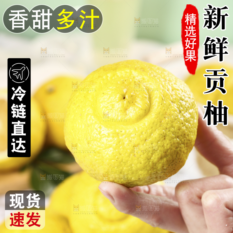 手拿着怀化黄金贡柚