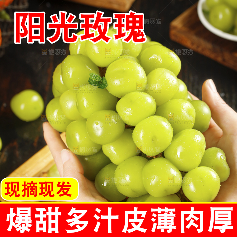 手拿一串阳光玫瑰